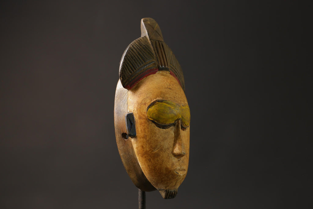 African wood mask antiques Mask Hand Carved Vintage Wall Hanging Guro mask -8662