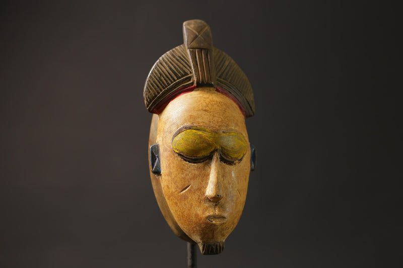 African wood mask antiques Mask Hand Carved Vintage Wall Hanging Guro mask -8662