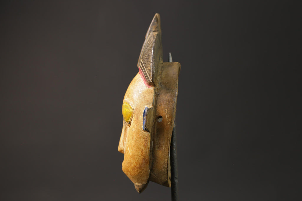 African wood mask antiques Mask Hand Carved Vintage Wall Hanging Guro mask -8662