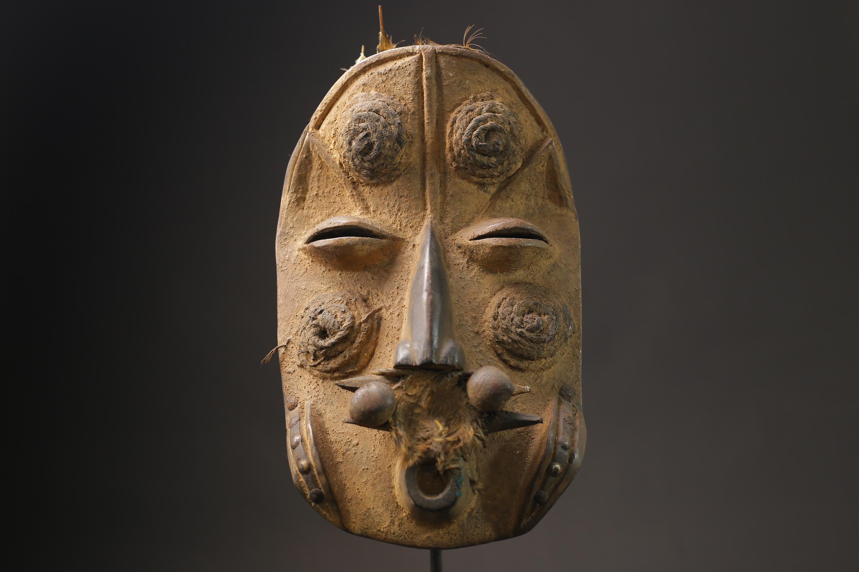 African wood mask antiques African mask made of wood DAN Masks for wall-5784