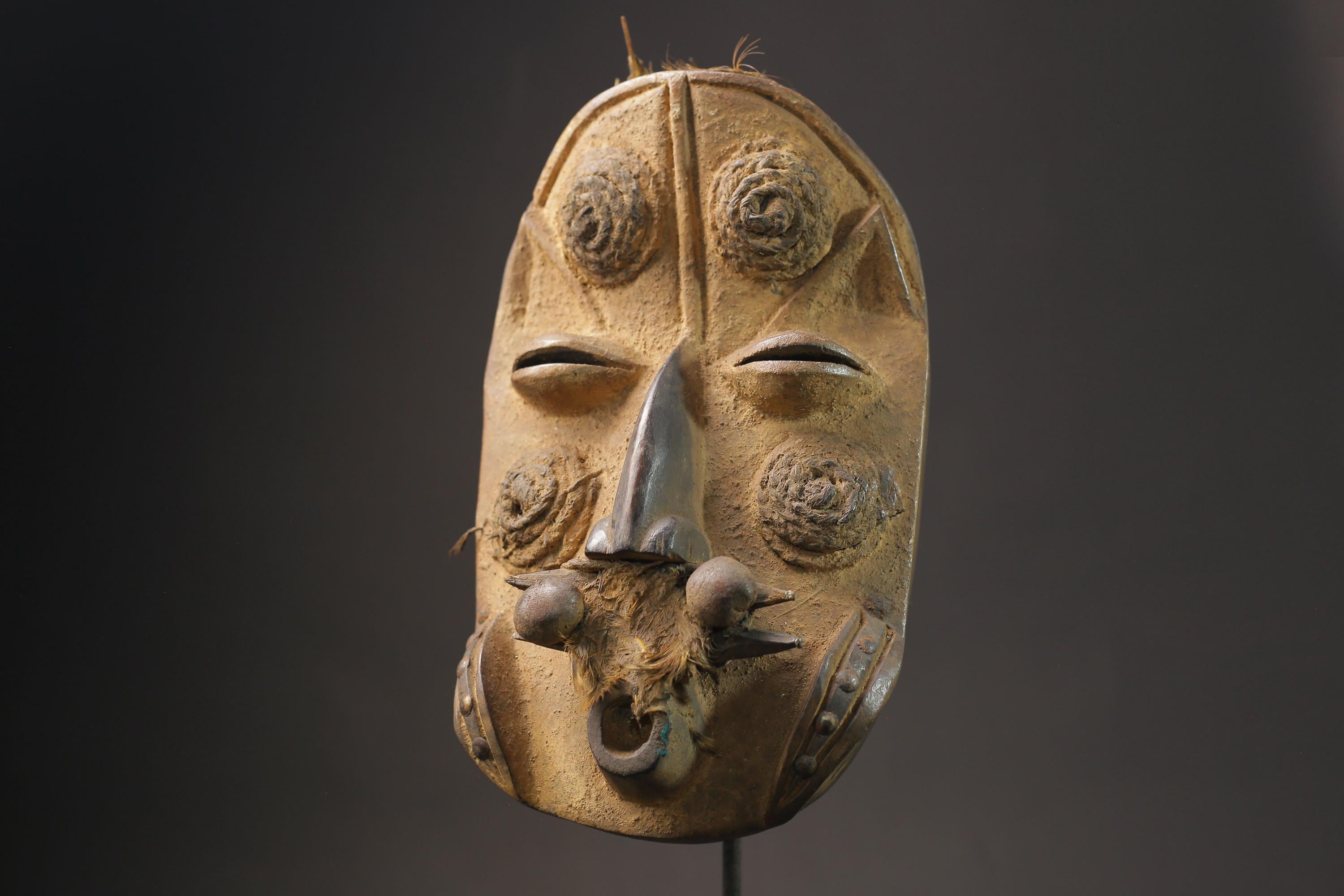 African wood mask antiques African mask made of wood DAN Masks for wall-5784