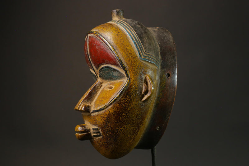 African mask antiques tribal Face vintage Baule Antique antique wall Mask-G2760