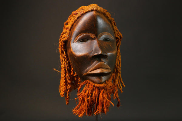 African mask wood African real figure vintage African masks for wall Dan Mask Deangle -G2766