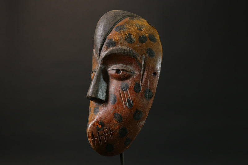 African mask wood African real figure vintage African masks for wall Igbo Ibo Peoples of Nigeria -G2773