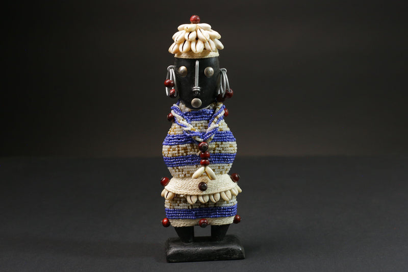 African statue wooden enNamji fertility doll hand carved wood statue-G1139