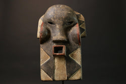 African mask wood African real figure Gabon Masque League mask antique Masks for wall-8879