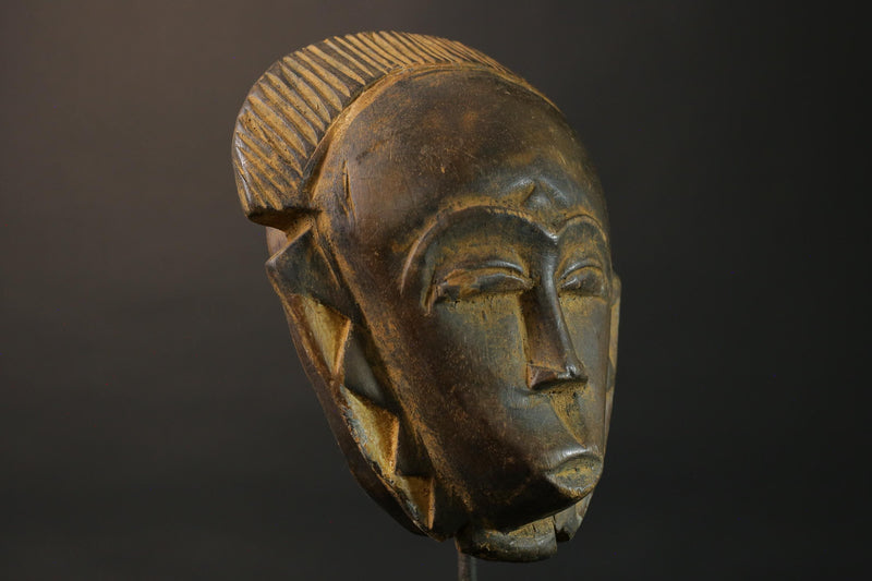 African wood mask antiques Baule Antique Antique Baule Masks for wall-7478