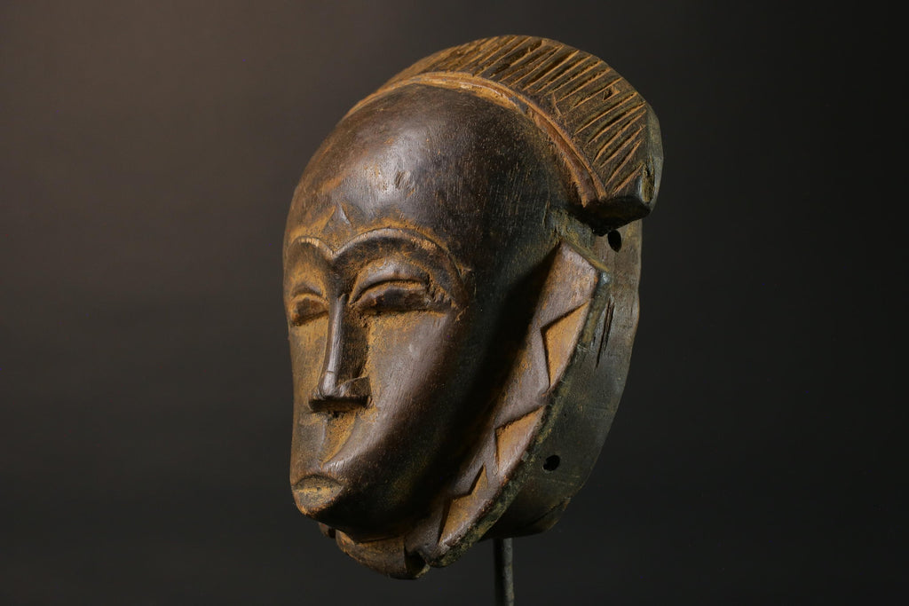 African wood mask antiques Baule Antique Antique Baule Masks for wall-7478