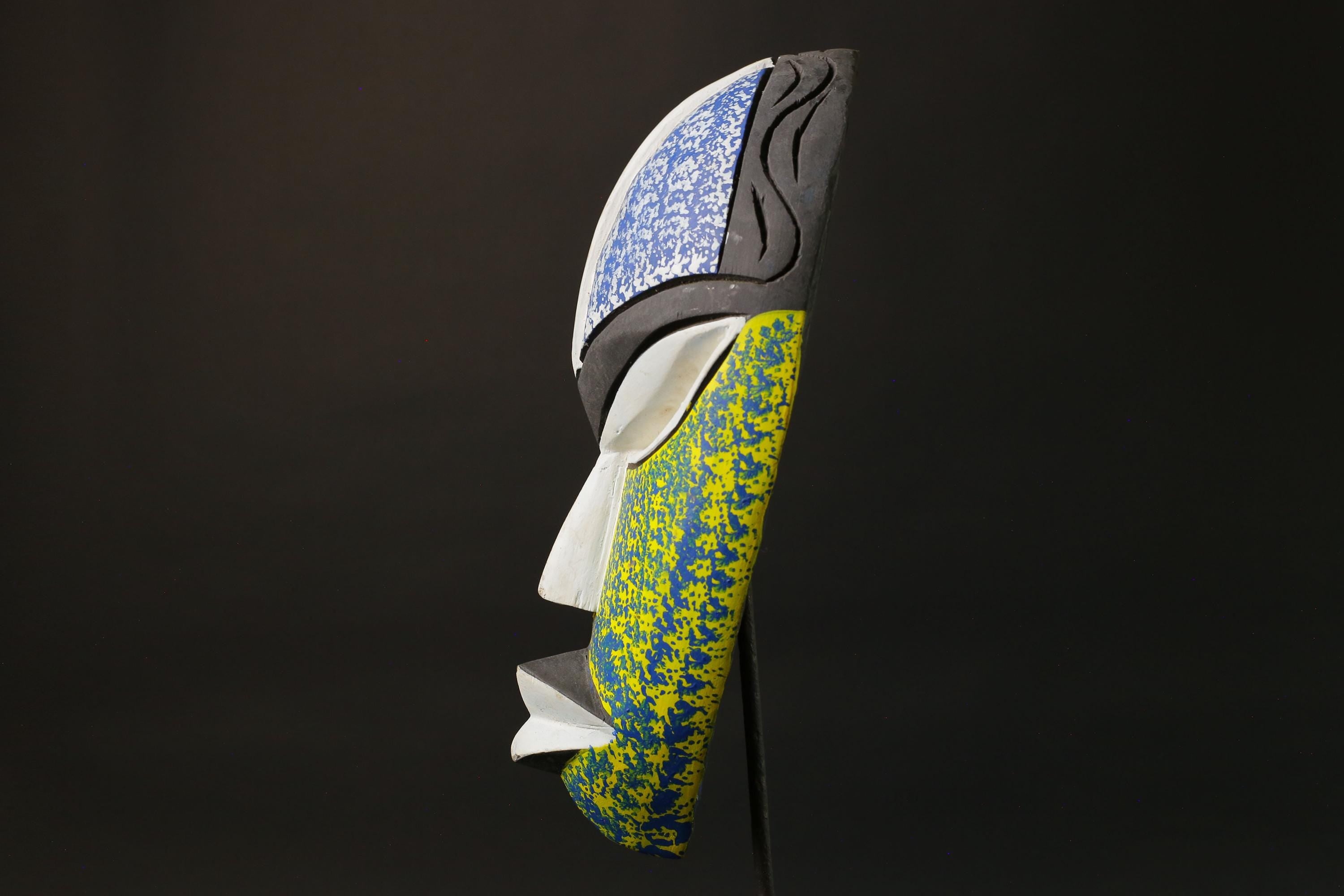 African wood mask antiques Ghana Carved Wood Mask Tribal Mask Handmade Masks for wall-7481