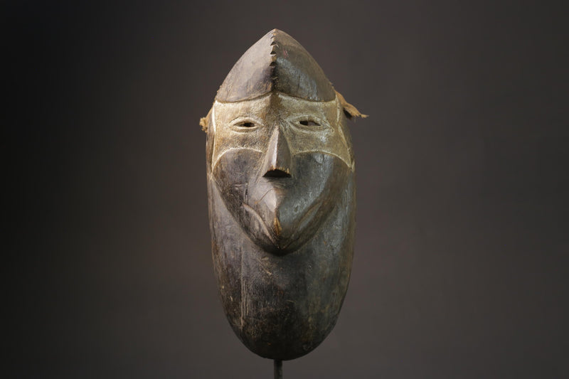 African mask antiques tribal art Face mask Wood Carved Vintage Fang Masks for wall-8708