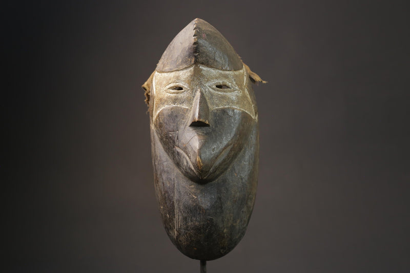 African mask antiques tribal art Face mask Wood Carved Vintage Fang Masks for wall-8708