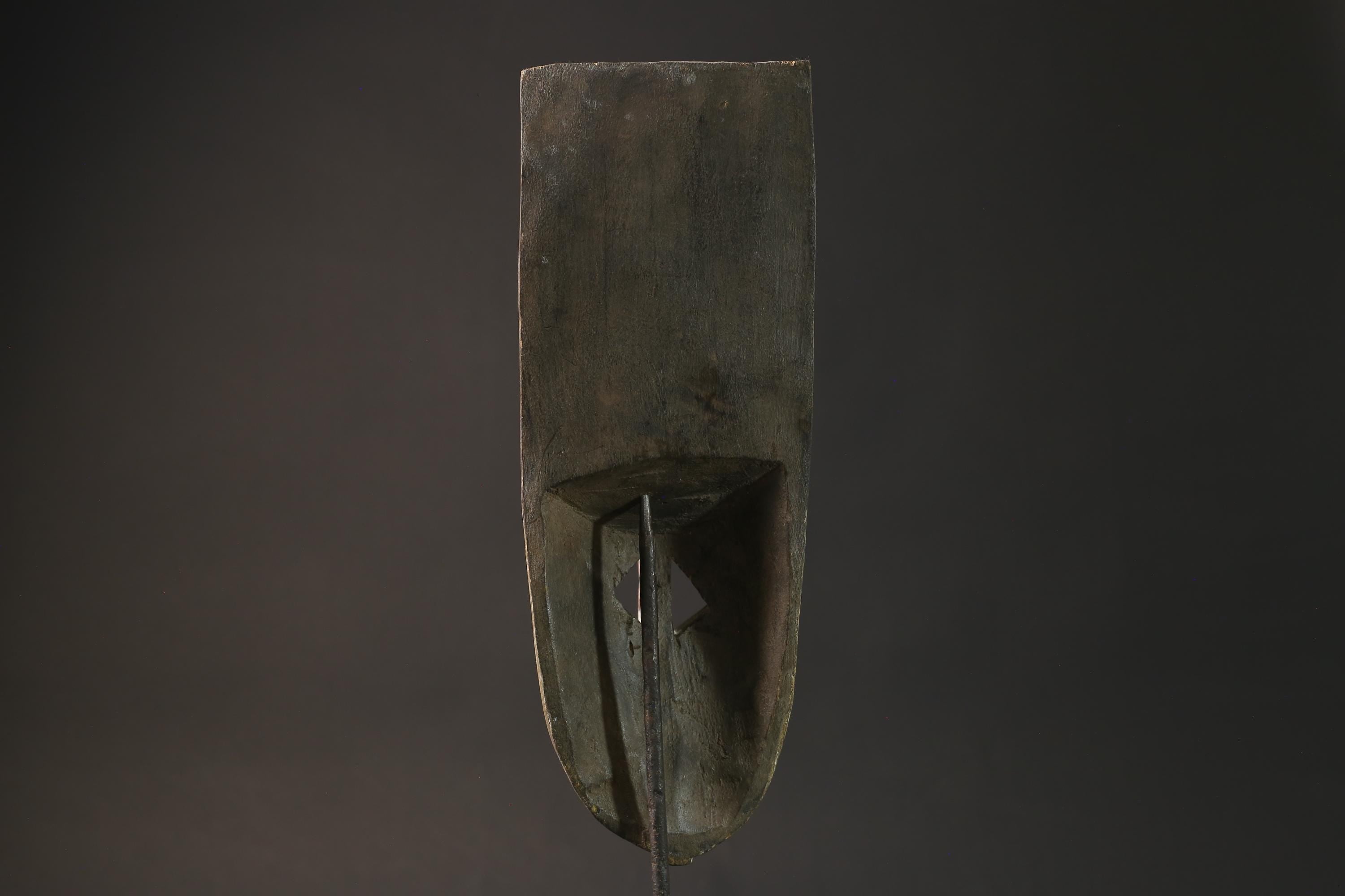 African Tribal Face Mask Wood Hand Carved Wall Hanging Art Plank Mask Luruy-3997