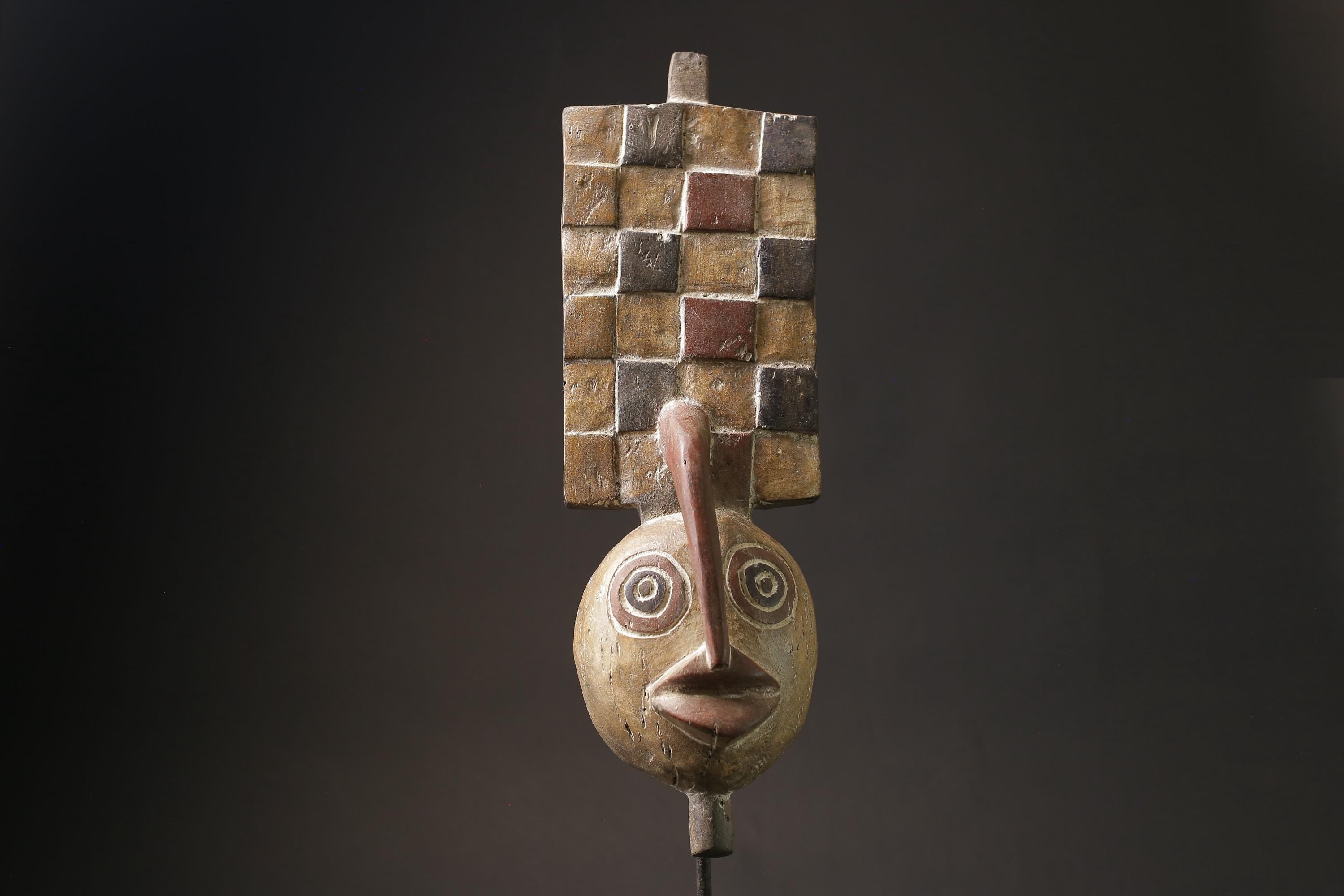 African Tribal Face Hand Carved Wall Hanging Bwa Style Plank  Masks for wall-5819