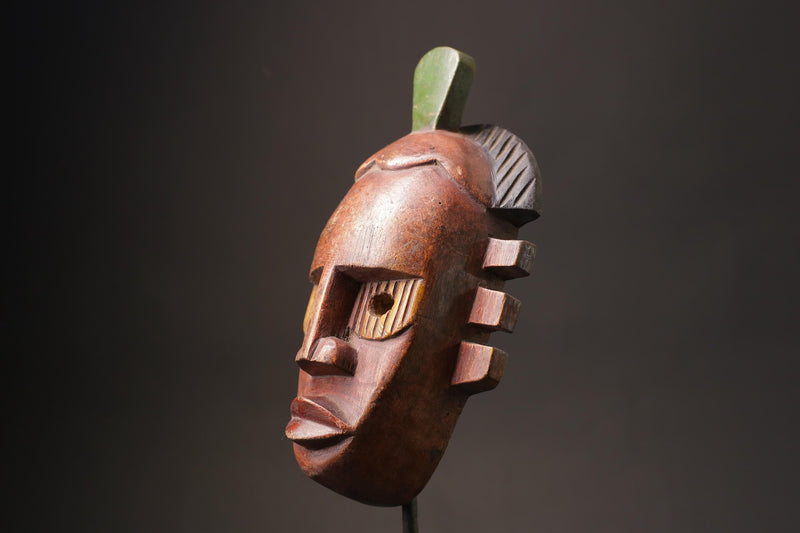 African Home Décor From The Guru Tribe Art Vintage Baule Mask Wall Tribal-G2528