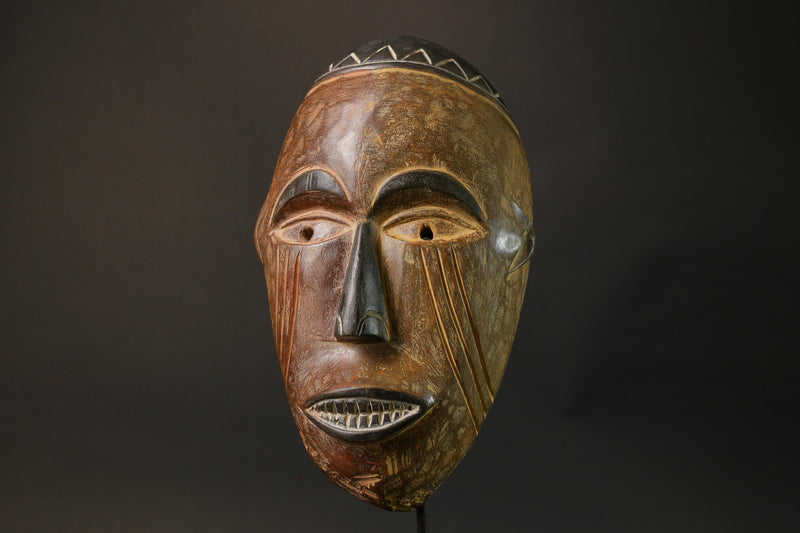 African Tribal Face Mask Authentic traditional Muminia mask in Lega art masks for wall-G2782