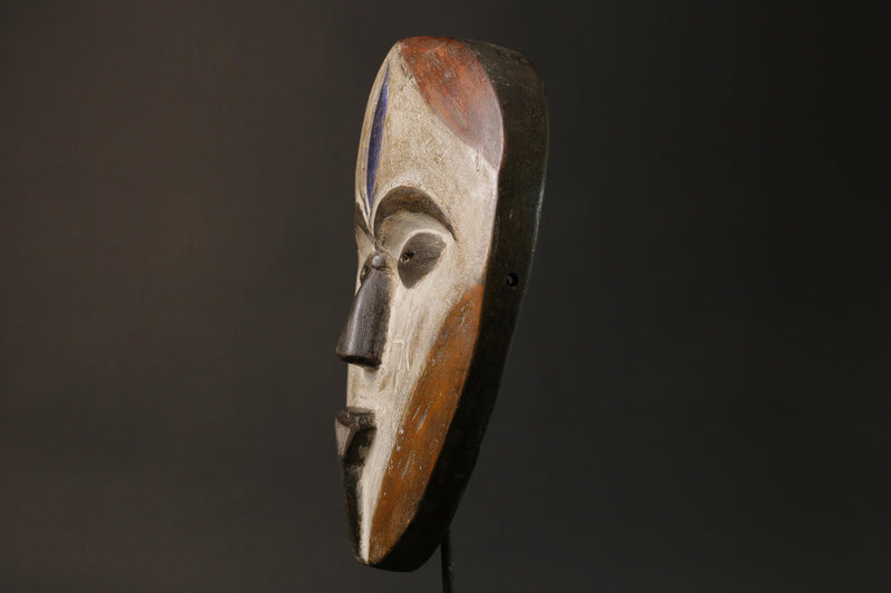 African masks antiques tribal Face Lega Clean geometry primitive wall mask-G2784