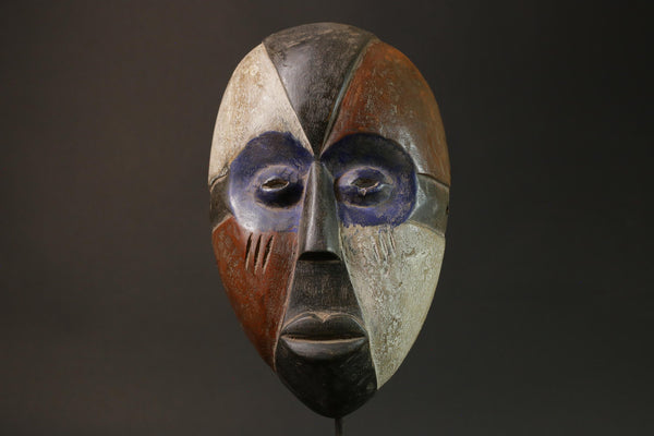 African Masks Lega Mask Carved Vintage Wall Hanging Primitive Art mask masks for wall-G2786