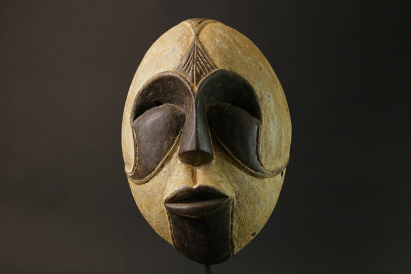 African masks Tribal Wood Lega Mask Carved Vintage Wall Hanging Primitive Masks for wall -G1217