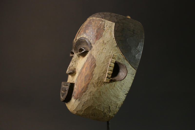 African mask Igbo African mask wood African real figure vintage African masks for wall-8912