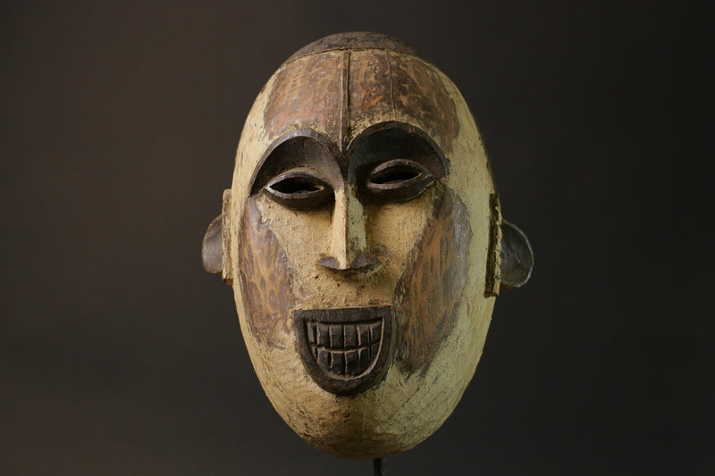 African mask Igbo African mask wood African real figure vintage African masks for wall-8912