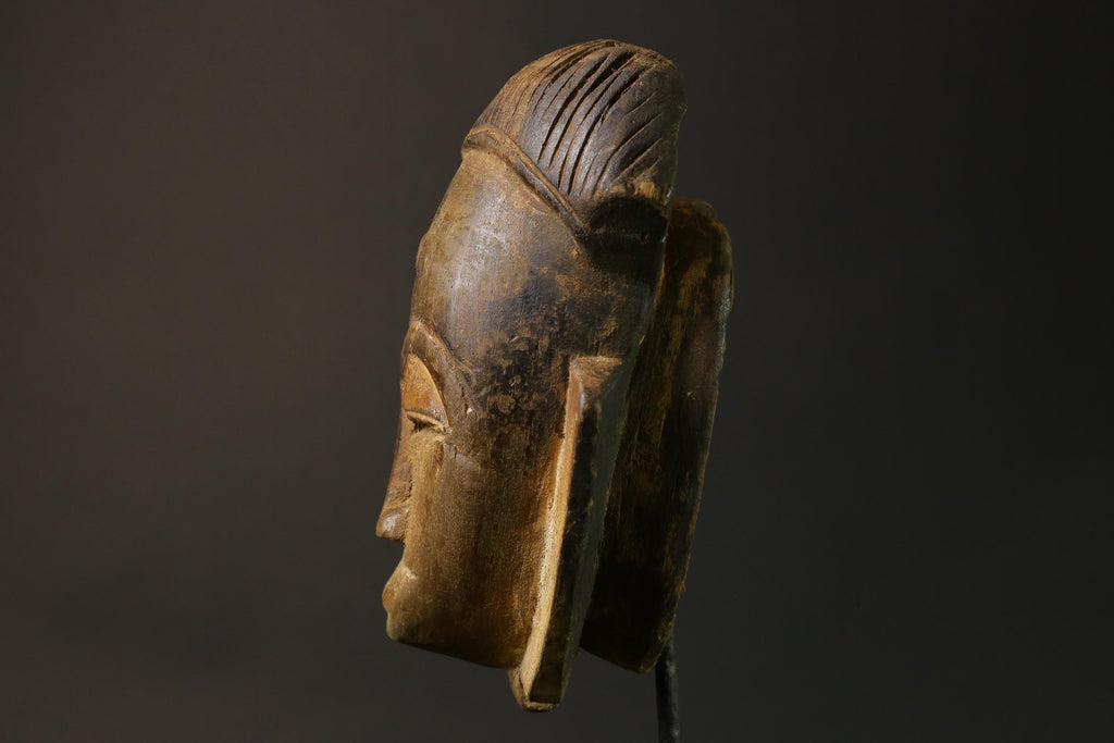 African mask wood African real figure vintage African masks for wall Guro Mask Baule -8202