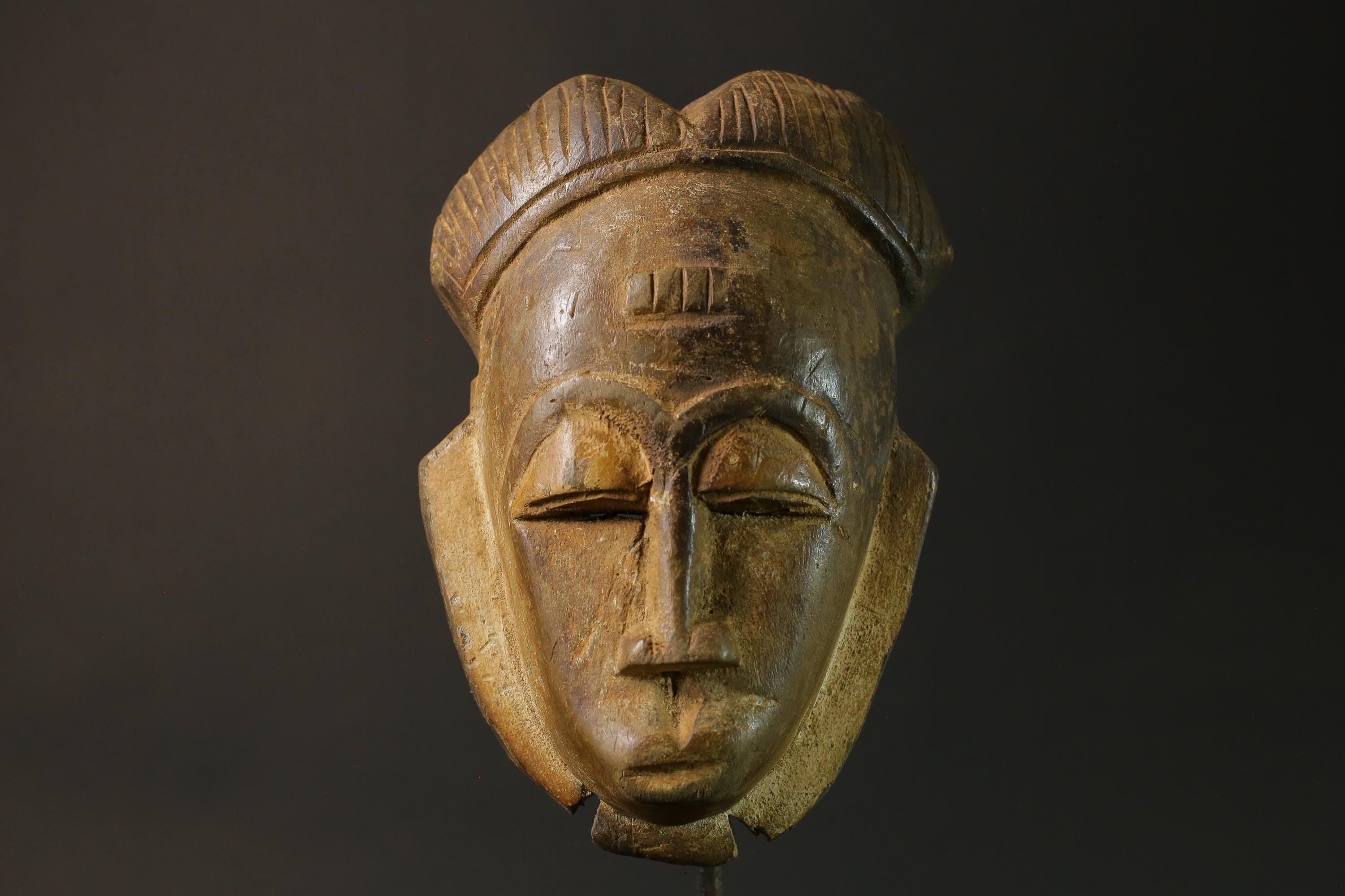African mask wood African real figure vintage African masks for wall Guro Mask Baule -8202