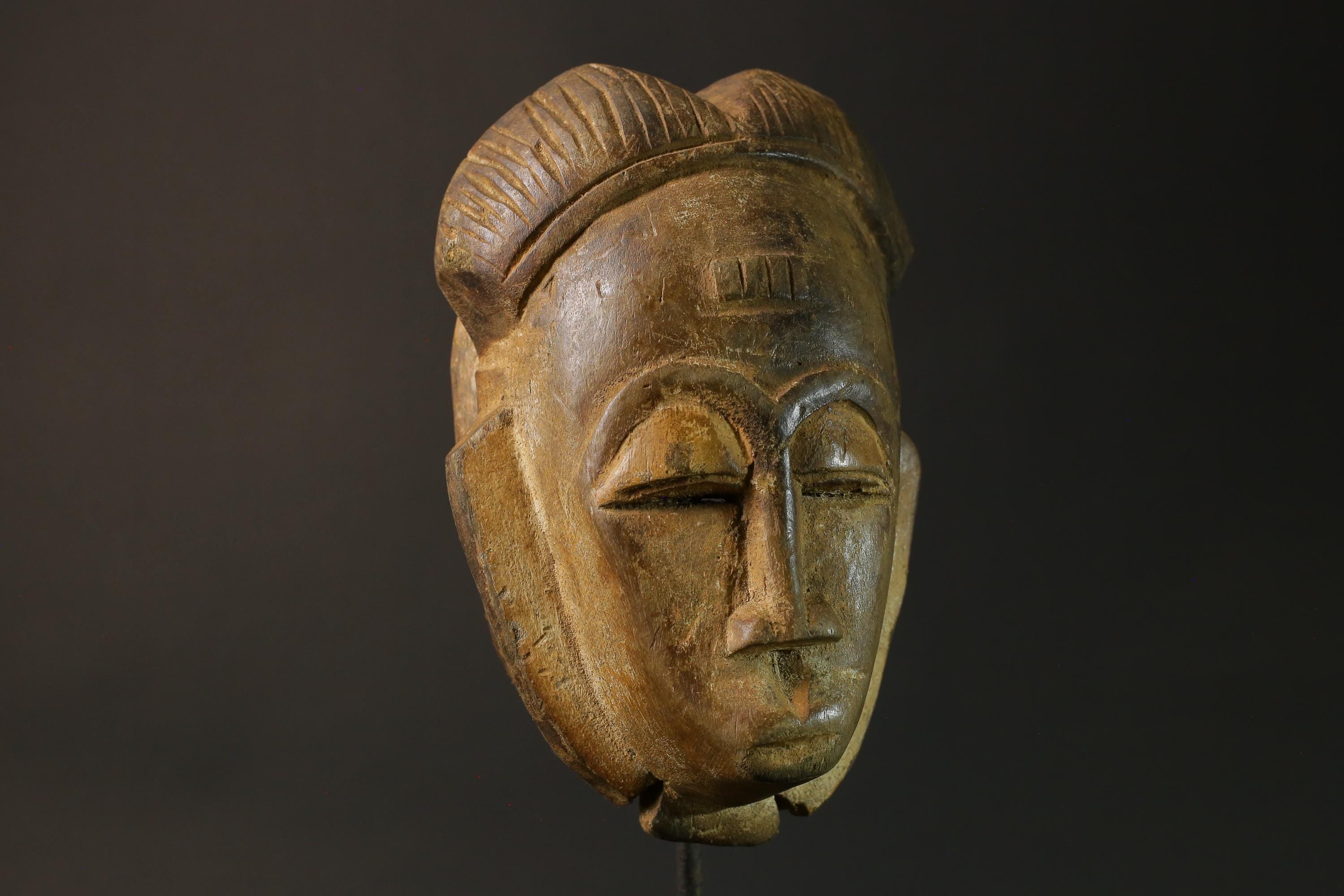 African mask wood African real figure vintage African masks for wall Guro Mask Baule -8202