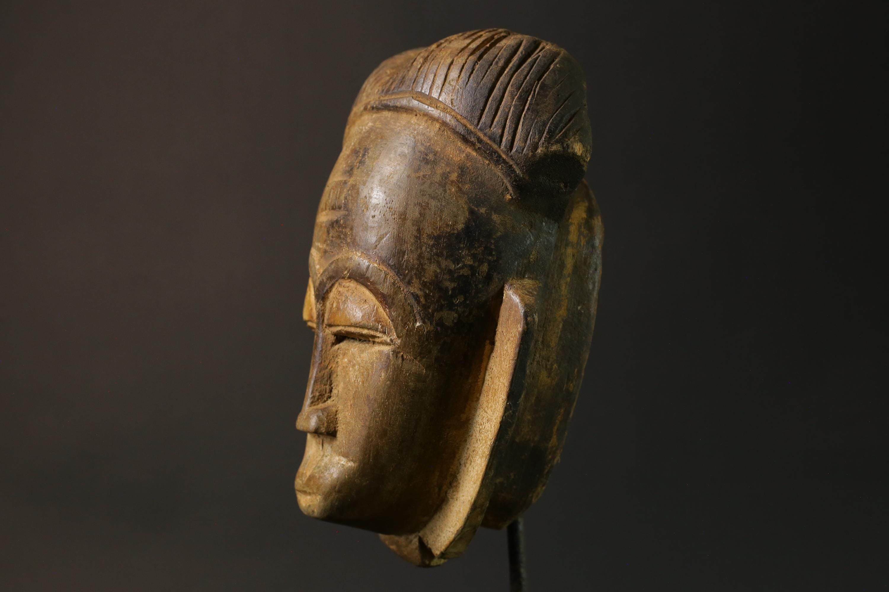 African mask wood African real figure vintage African masks for wall Guro Mask Baule -8202