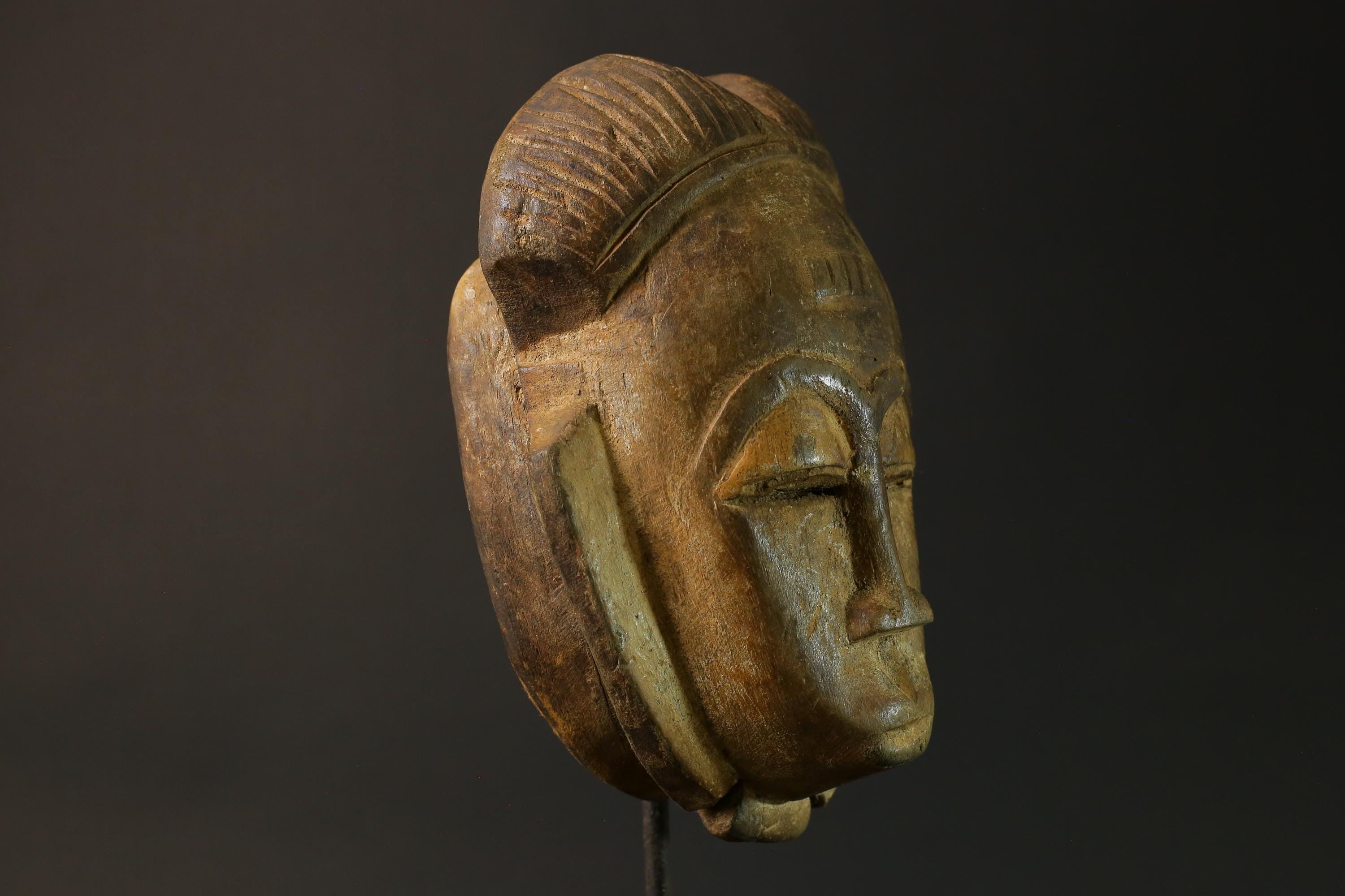 African mask wood African real figure vintage African masks for wall Guro Mask Baule -8202