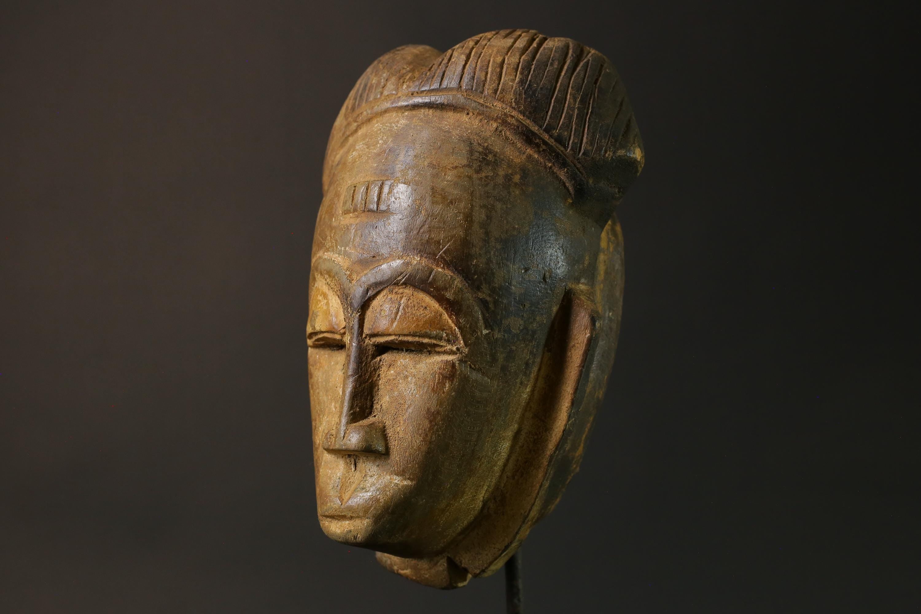 African mask wood African real figure vintage African masks for wall Guro Mask Baule -8202