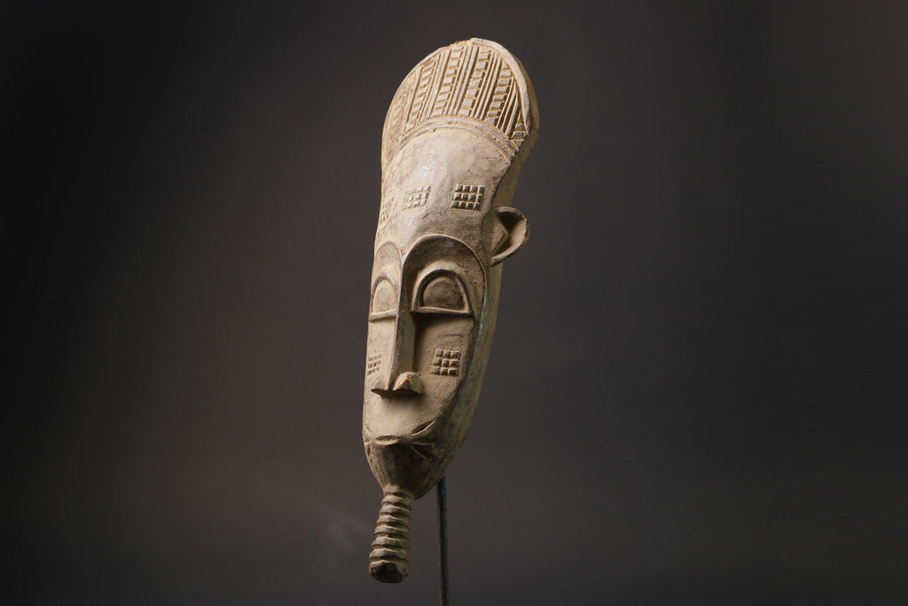African Tribal Face Mask Wood Hand Carved Vintage Wall Hanging Kpan guro Masks for wall-384