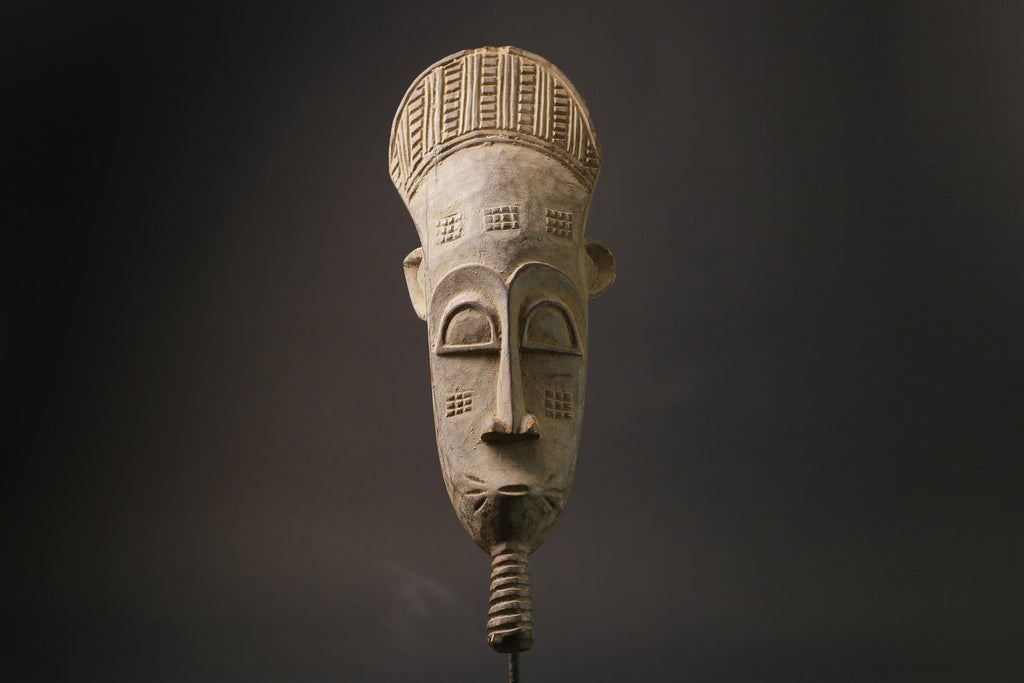 African Tribal Face Mask Wood Hand Carved Vintage Wall Hanging Kpan guro Masks for wall-384