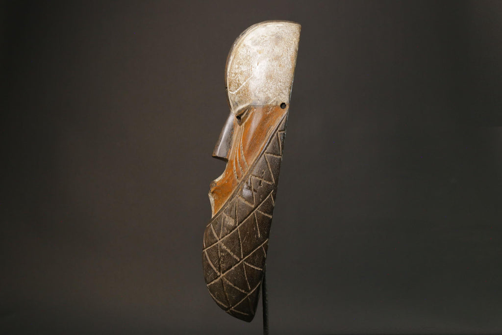 African Mask Tribal Face Lega Mask White With Face Congo Wall Hanging Masks for wall-G2796