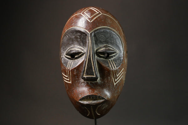 African Mask Tribal Face Lega Mask White With Face Congo Wall Hanging Masks for wall-G2798