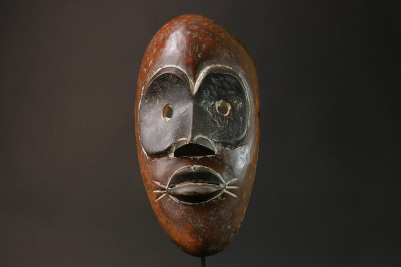 African Tribal Face Mask Wood Carved Wall Hanging Bwami Lega Masks for wall-G2802