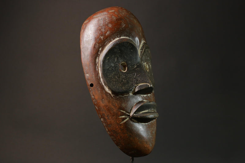 African Tribal Face Mask Wood Carved Wall Hanging Bwami Lega Masks for wall-G2802