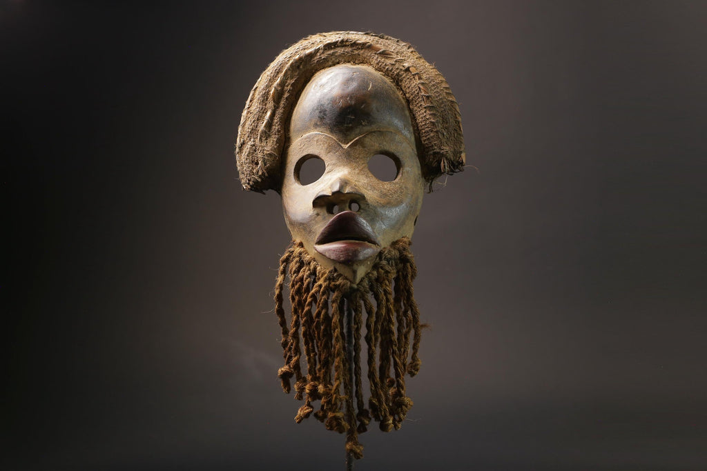 African Mask Face Tribal Wood Mask wooden Hanging Dan Mask Deangle Masks for wall-G2553