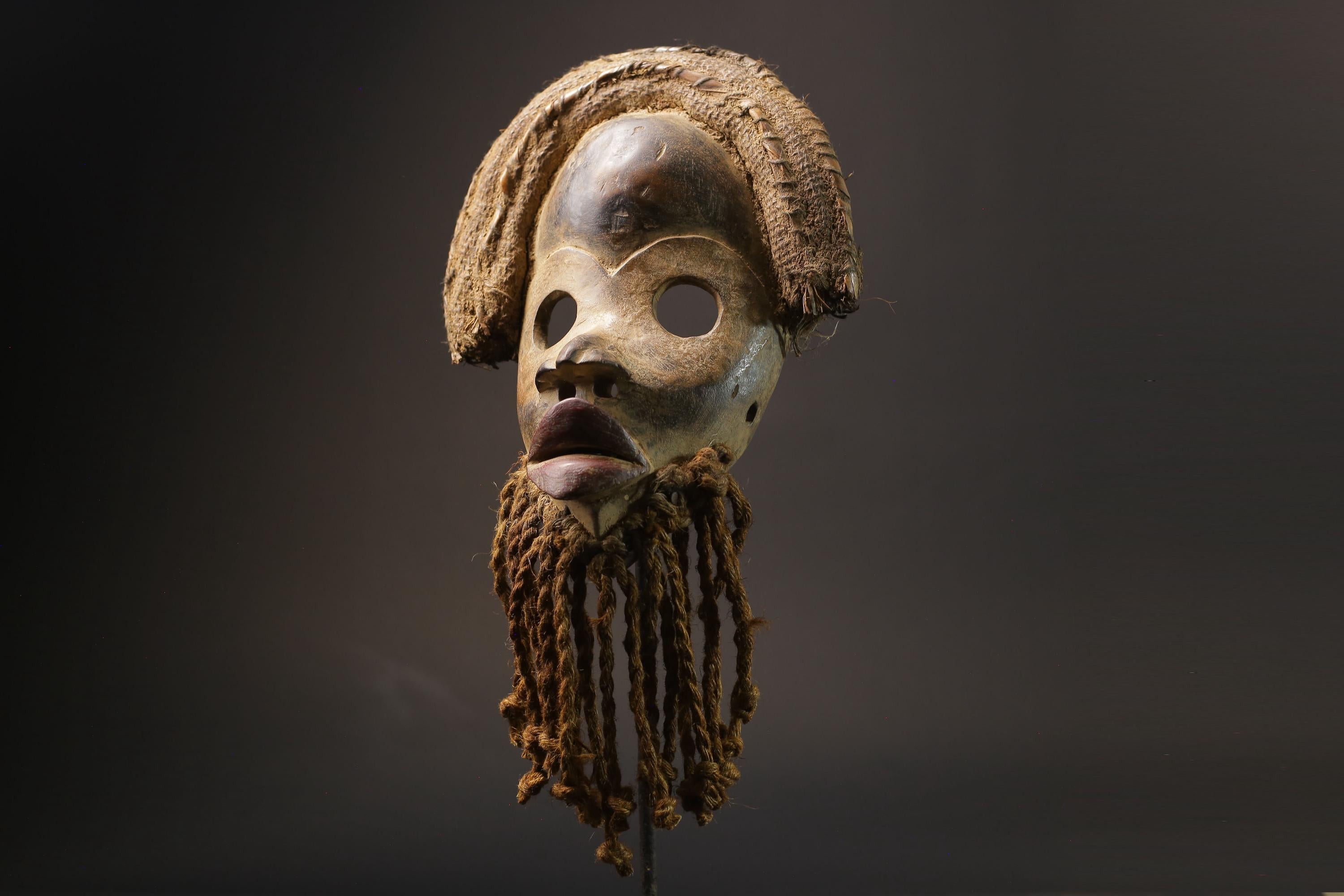 African Mask Face Tribal Wood Mask wooden Hanging Dan Mask Deangle Masks for wall-G2553