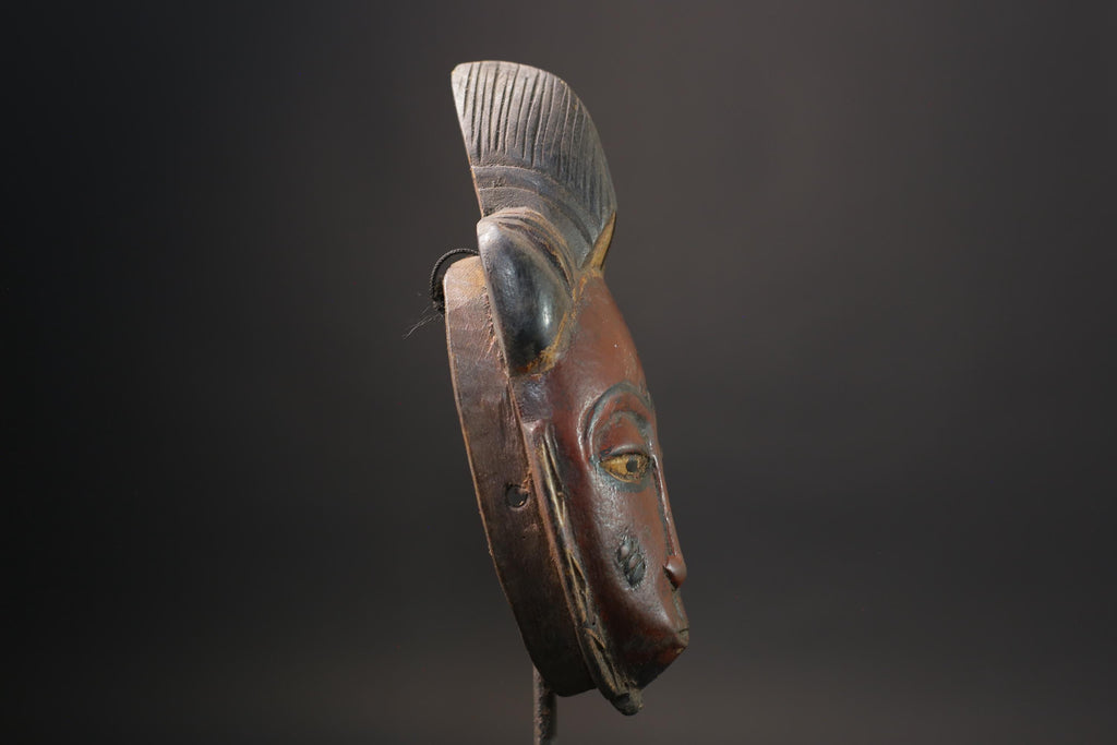 African wood mask antiques Handmade Home Décor Tribal Hand Gouro Wall Mask-7206