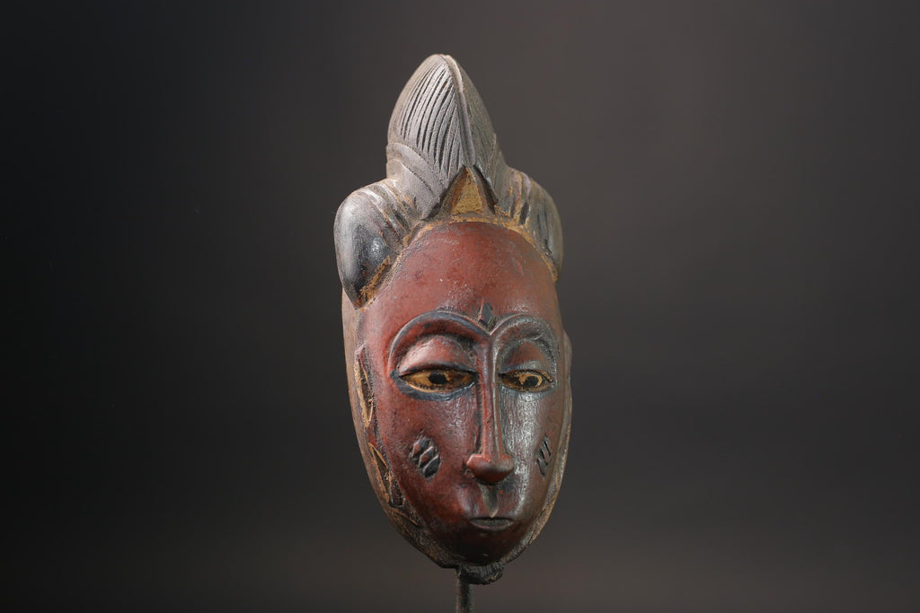 African wood mask antiques Handmade Home Décor Tribal Hand Gouro Wall Mask-7206