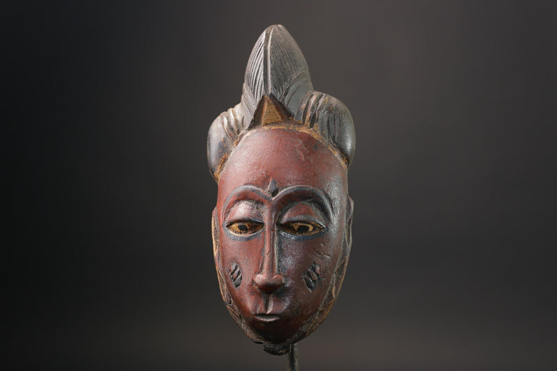 African wood mask antiques Handmade Home Décor Tribal Hand Gouro Wall Mask-7206