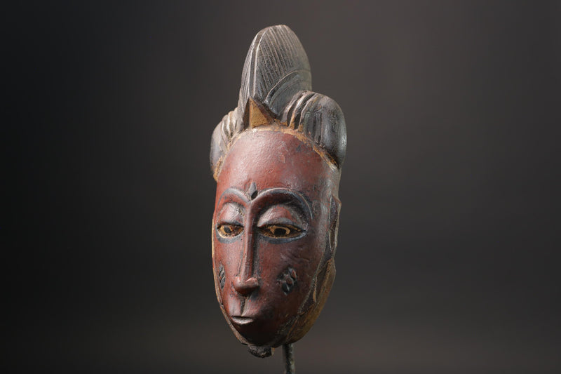 African wood mask antiques Handmade Home Décor Tribal Hand Gouro Wall Mask-7206