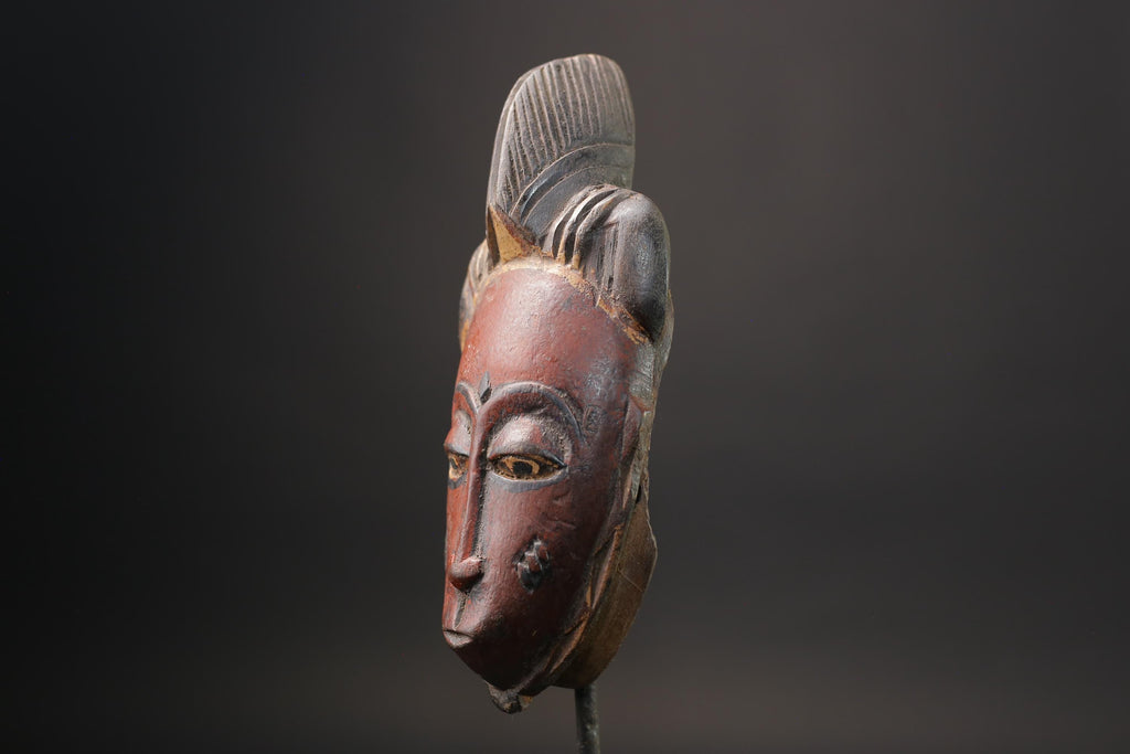 African wood mask antiques Handmade Home Décor Tribal Hand Gouro Wall Mask-7206