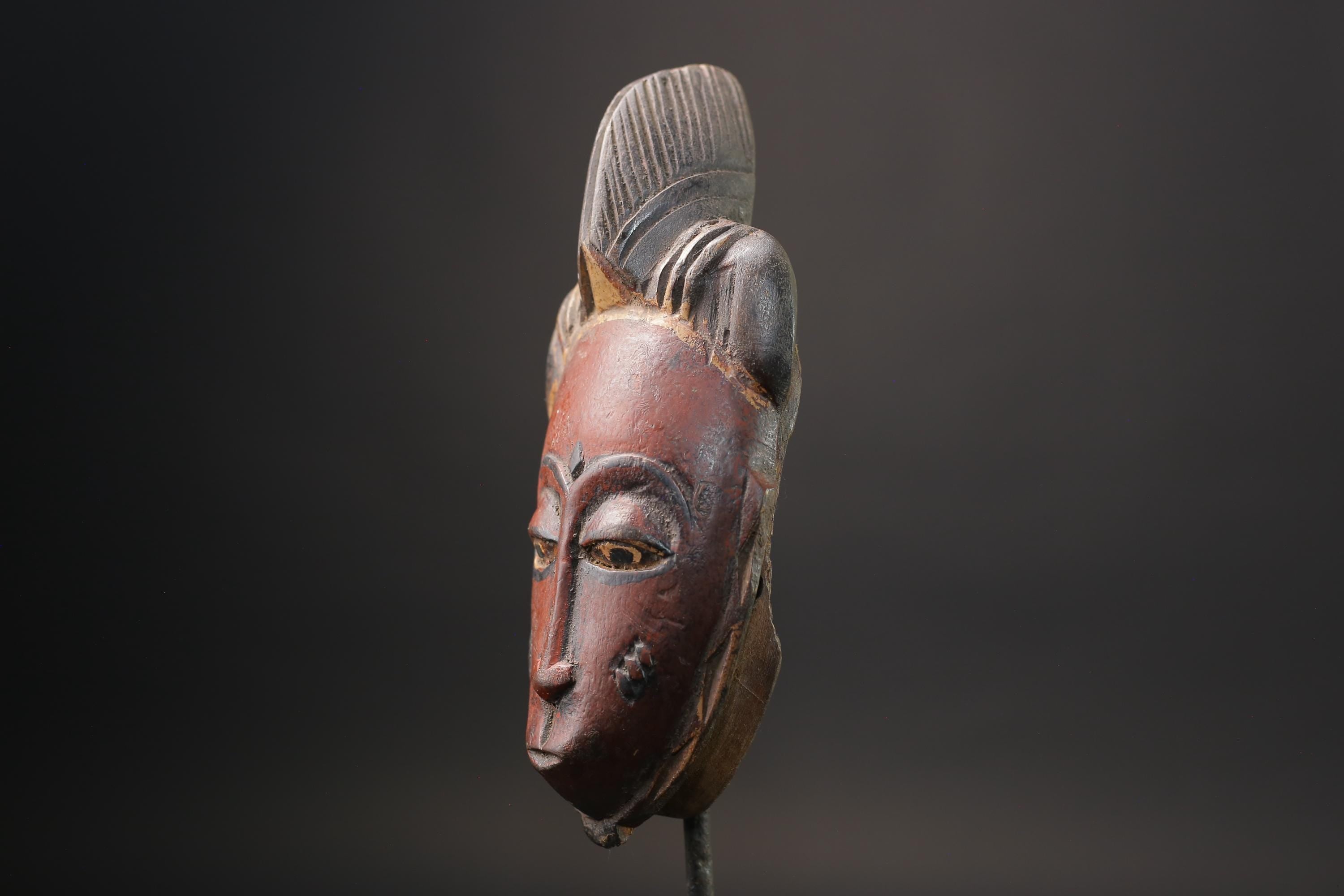 African wood mask antiques Handmade Home Décor Tribal Hand Gouro Wall Mask-7206