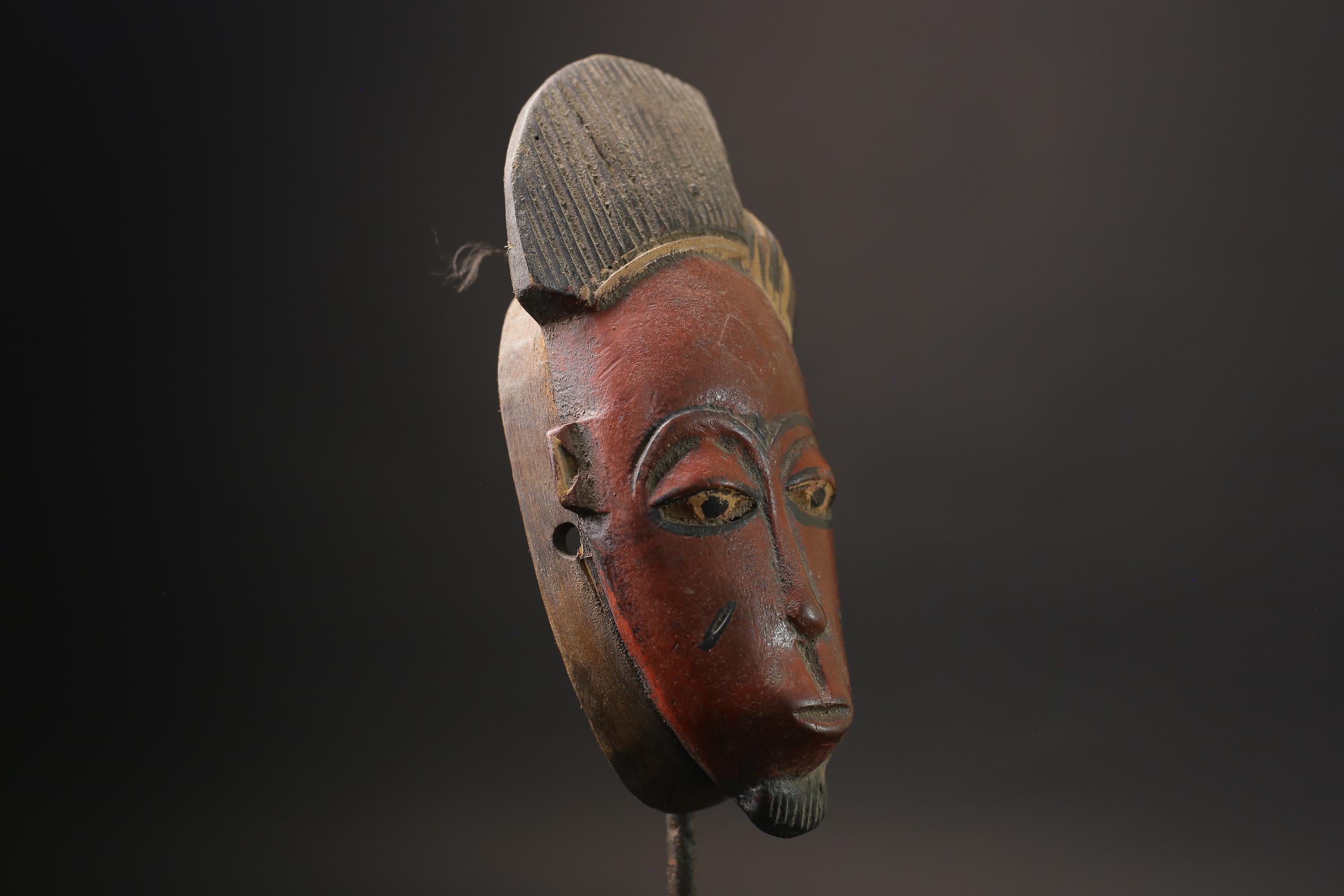African Mask Antiques Tribal Face Vintage Dance Mask With Typical Guro Masks for wall-7198
