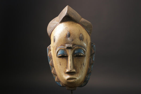 African Mask wall Home Décor Handcrafted From One Piece Wood Yaure Guro-4010