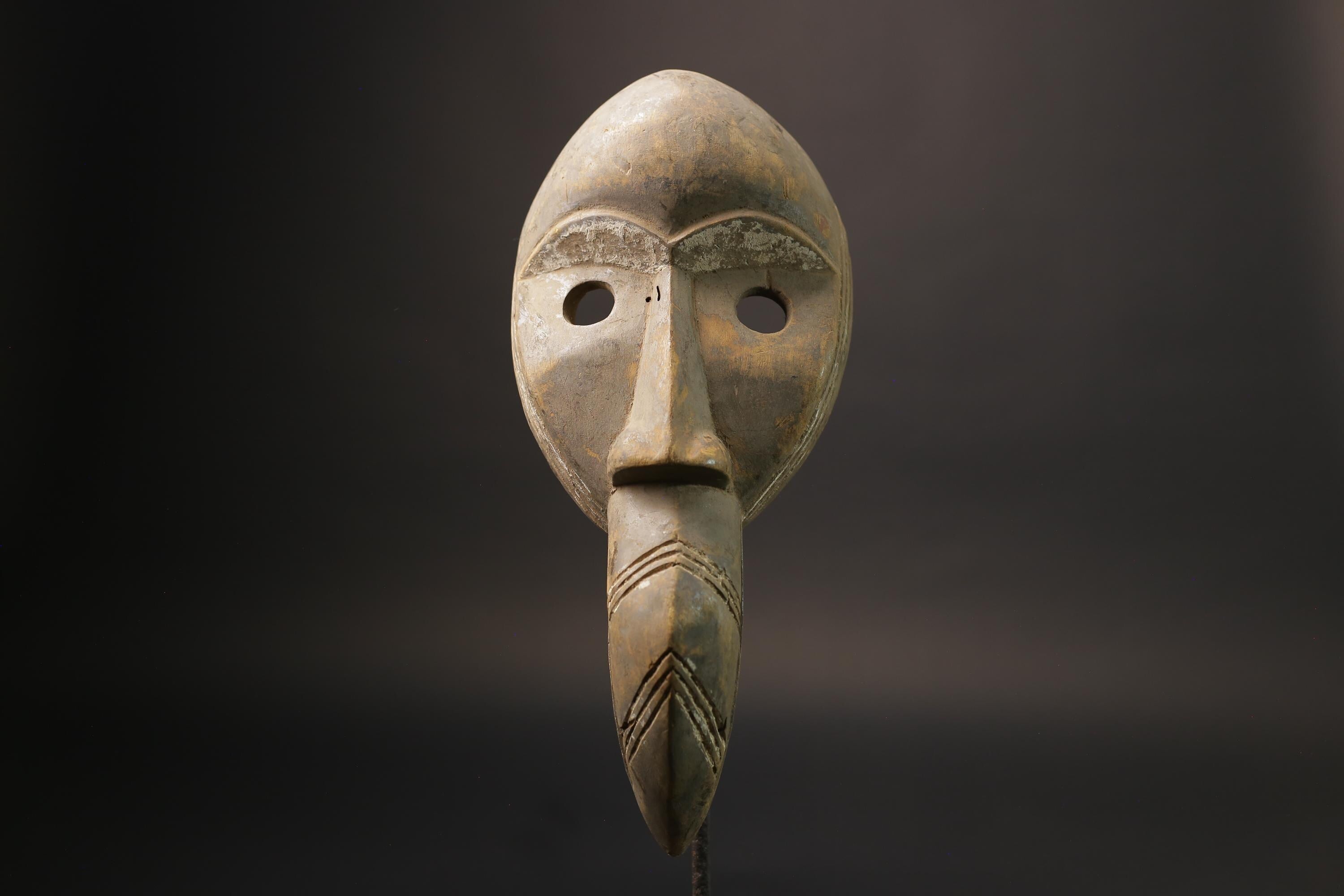 African art mask hand carved wooden wall decor tribe Vintage dan bird Masks for wall-5837