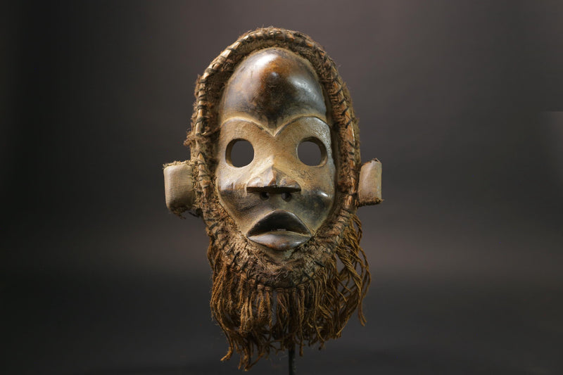 African wood mask antiques Hand Carved Vintage Wall Hanging Dan Mask Masks for wall-G2568