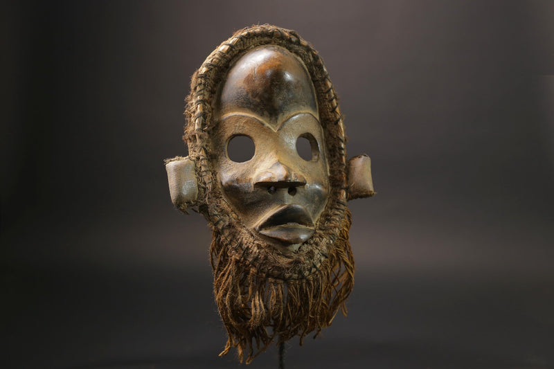 African wood mask antiques Hand Carved Vintage Wall Hanging Dan Mask Masks for wall-G2568