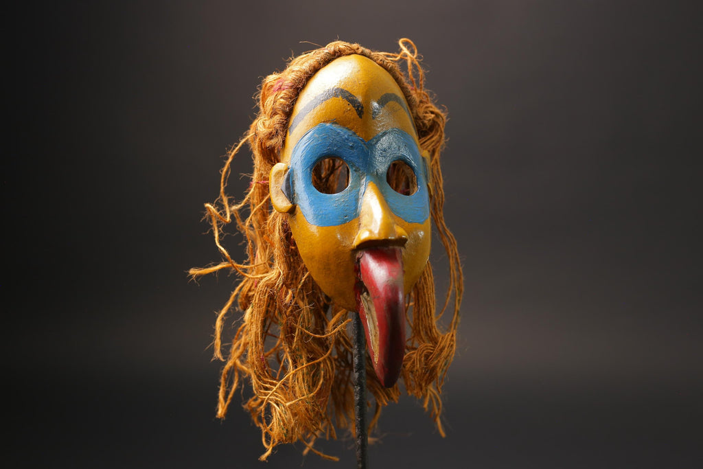 African masks ritual ceremony Carved Vintage Wall Hanging Dan Mask wall mask-G2571